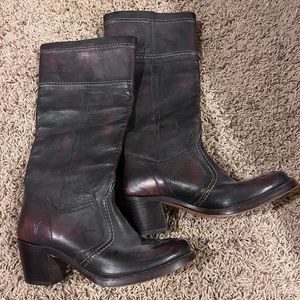 Frye Leather Heeled Boots Size 6